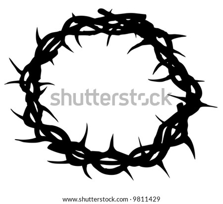 crown of thorns clipart. the Crown of Thorns worn