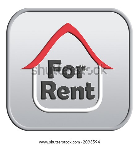 Houses  Rent Owner on For Rent Sign With House On The Board Without Background Stock Photo