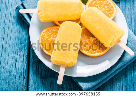tasty refreshing summer treat, popsicle with natural juice