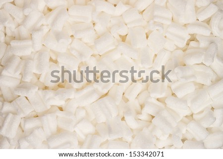 Background containing light packing peanuts