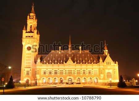 Peace Palace in The Hague, Holland