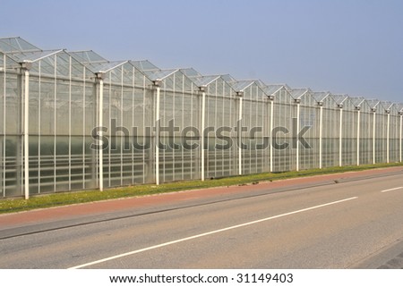 stock photo : Greenhouses in Holland
