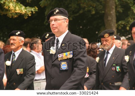 THE HAGUE, HOLLAND - JUNE 27: Dutch War Veterans march in the annual parade on Veterans Day on June 27, 2009 in The Hague, Holland.