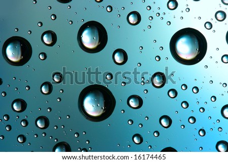Green water drops, may be used as background