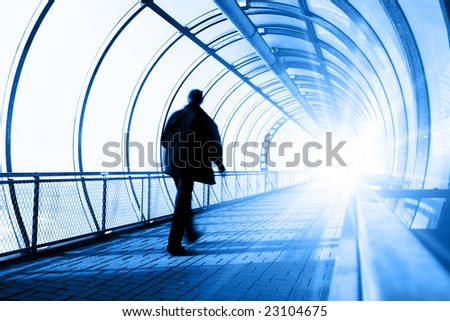 After life - Man going in tunnel towards to Light