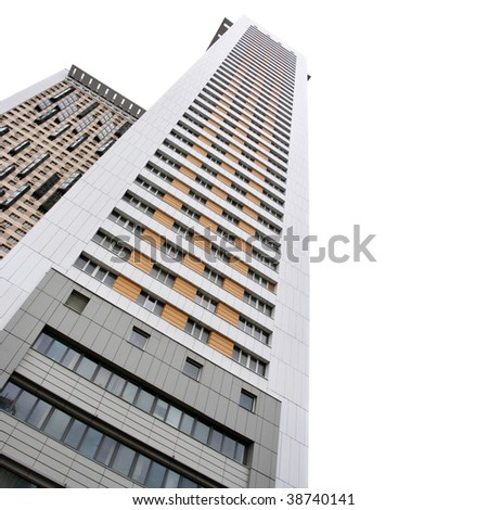 Apartment buildings isolated over white background