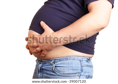beer belly woman. with eer belly isolated