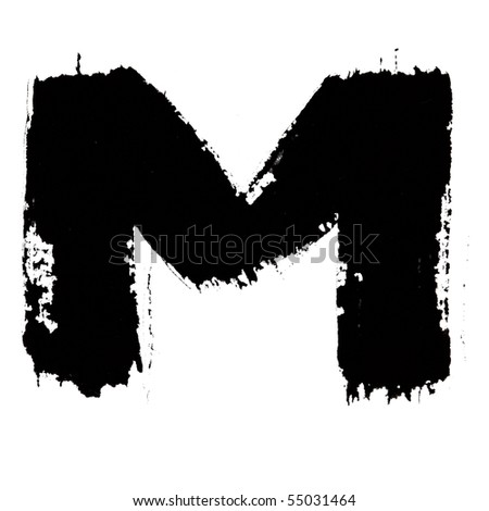 Letter M Black