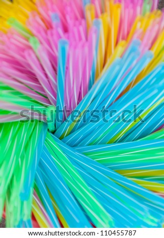 colorful of plastic tube
