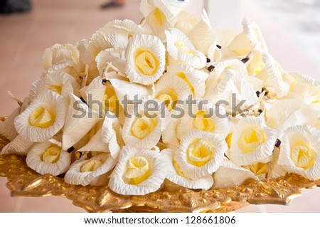 artificial flower for burn in funeral in Thailand country