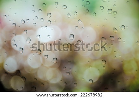 defocus of multi color background with drop water