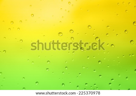 abstract  green and yellow  color background with drop water