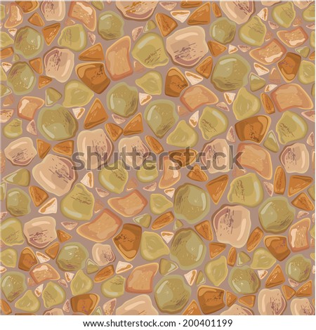 Seamless pattern - Stones Background in brown and green colors. Ready to use as swatch.  Raster version