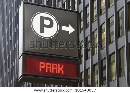 A Parking Sign in Financial District in Toronto