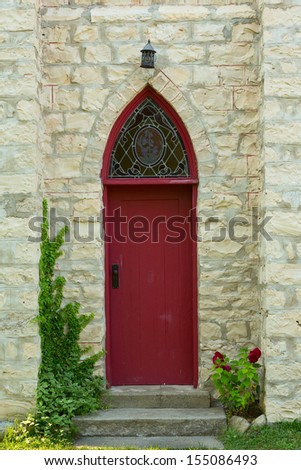 A door of an old village church
