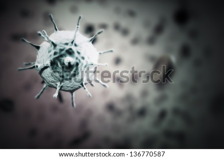 Bacteria under microscope - High quality render
