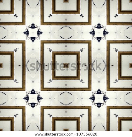 Seamless ceramic pattern, aged floor tiles to use as wallpaper, surface texture, web page background
