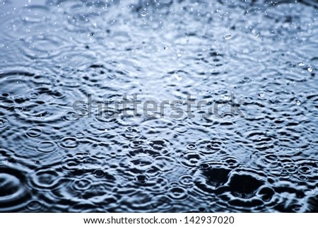 Rain Drops Frozen, Water Closeup Background