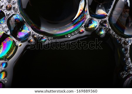 Soap bubbles abstract colorful macro structure background