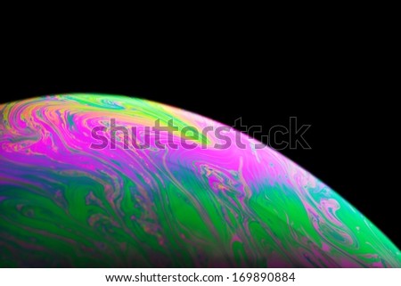 Abstract planet, colorful background close up
