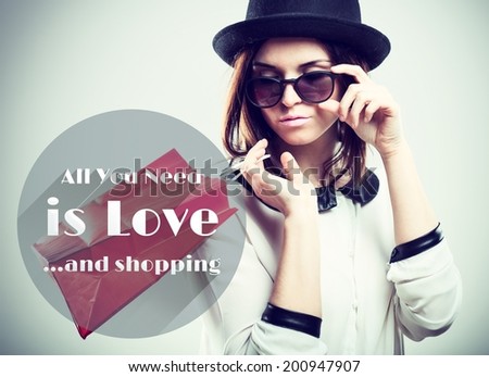 All you need is love and shopping quote