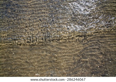 Abstract water pattern with small wave and glitter, seaside natural organic landscape detail.