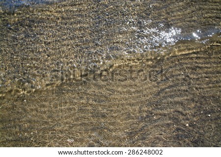 Abstract water pattern with small wave and glitter, seaside natural organic landscape detail.