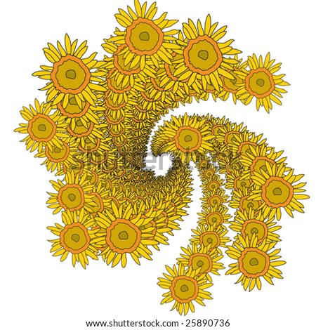 abstract sunflower