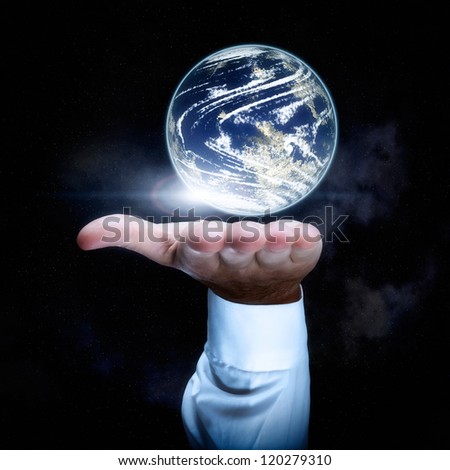 World in your hand concept