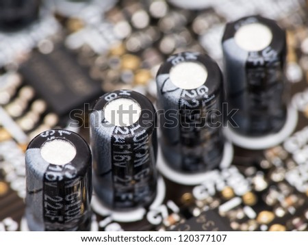 Macro of capacitors from sound card