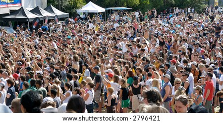Crowd at an outdoor concert.