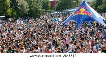 Big crowd at an outdoor concert