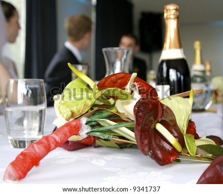 stock photo Head table at a wedding reception