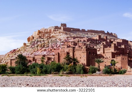 Landscape image of Ait Ben Haddou kasbah in Morocco, North Africa