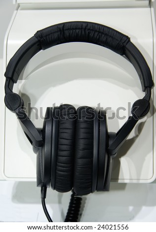 stereo headset isolated on the white background