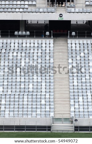 CAPE TOWN - MAY 6: Empty seats of the Green Point  Soccer Stadium in Cape Town, South Africa on May 6, 2010.  Green Point Stadium has been approved to host a number of matches during the 2010 World Cup.