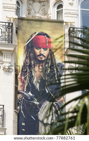 CANNES, FRANCE - MAY 19: big poster advertise \