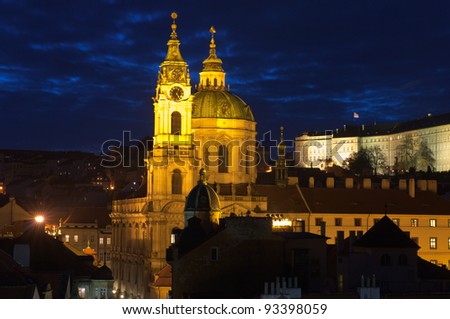 St. Nicholas Church with it?s robust dome and thin bell-tower is one of the leading baroque constructions in Europe and is usually defined as being the most beautiful building of Prague baroque.