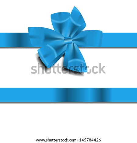 Blue Gift Ribbon .  illustration