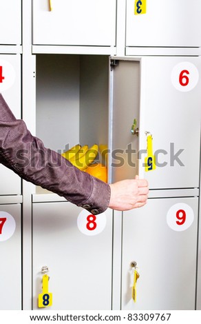 hand with bananas in the safe