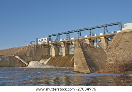 Hydro electric dam at a river