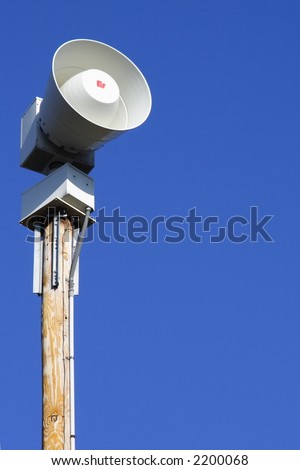 Severe weather and tornado warning siren