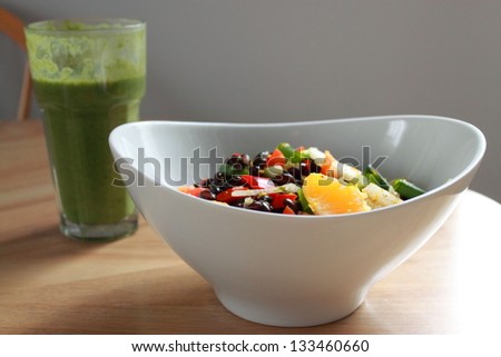 Black Bean Salad with Smoothie