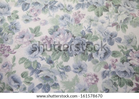 vintage blue rose fabric