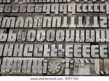 metal type letters
