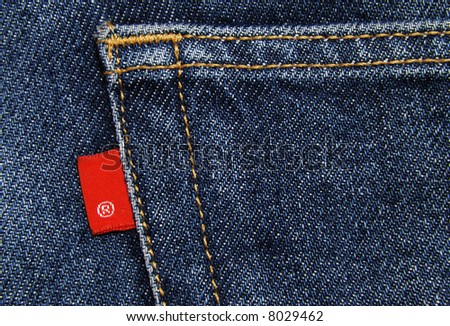 Jeans denim cotton material with details accessories