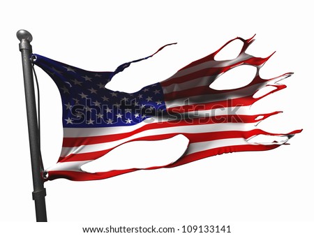 American Flag Tattered