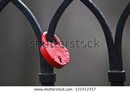 The red lock on the pig-iron bridge