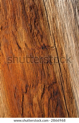 Cracked wood background, warm orange color