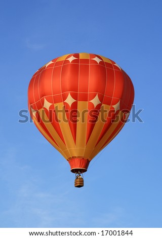 hot air balloon. and orange hot air balloon
